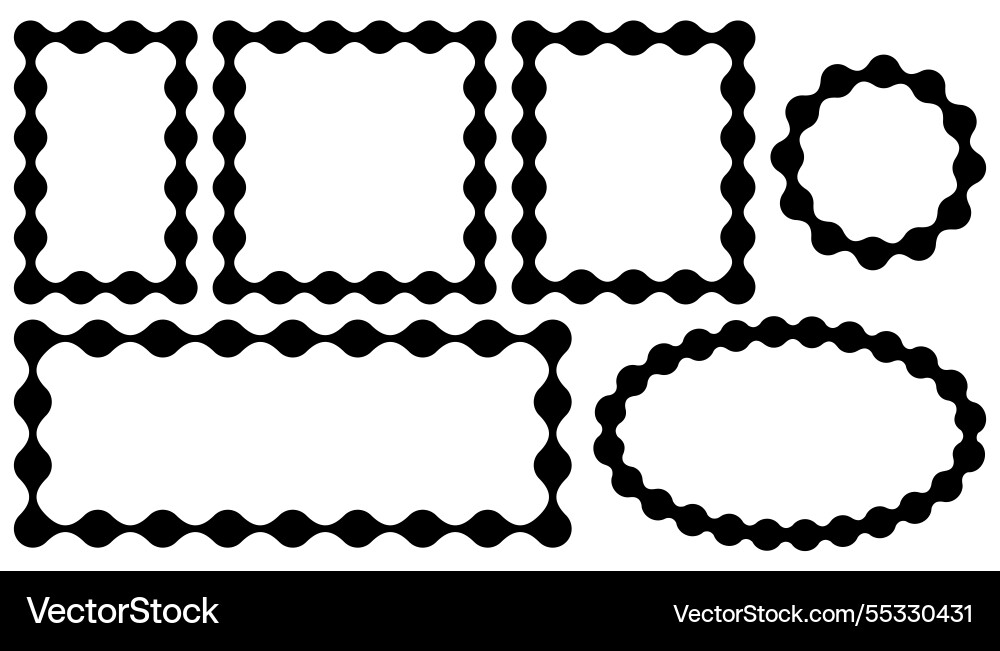 Metaball shapes frame collection set of square Metaball shapes frame collection set of square vector image