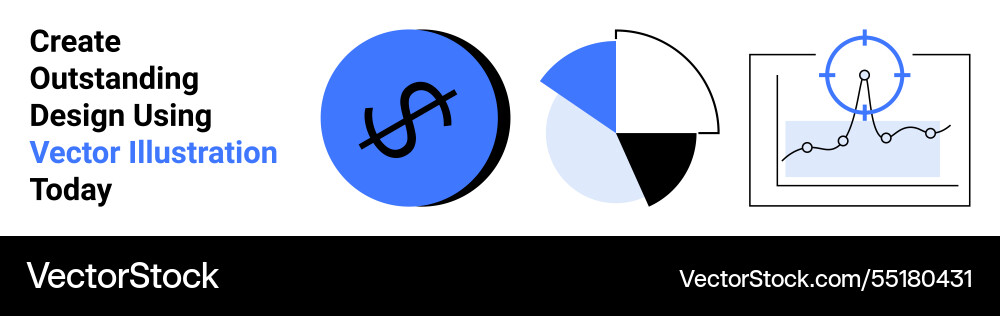 Modern data analysis with charts graphs Vector Image