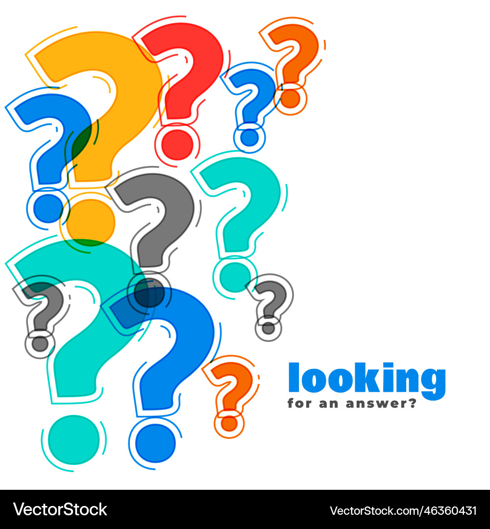 Question mark web support and help page template Vector Image