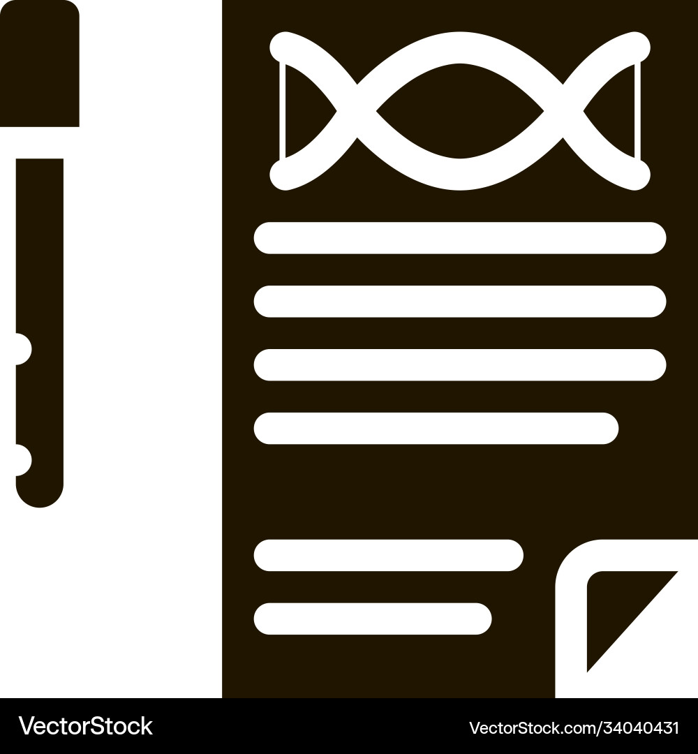 Result test list flask icon Vector Image