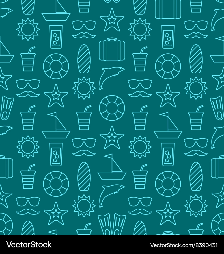 Seamless texture with hand drawn vocation objects vector image