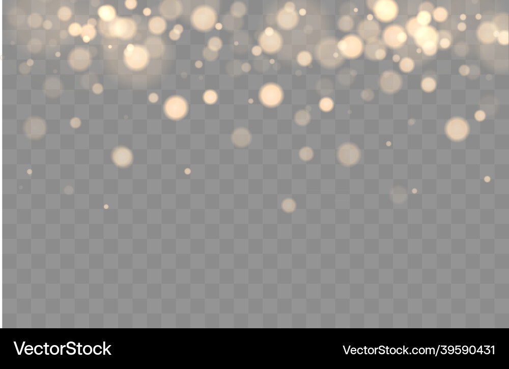 Shining bokeh isolated on transparent background vector image