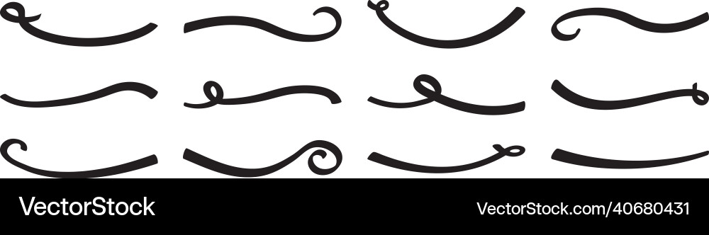 Swoop swish line icon swoosh and swash Swoop swish line icon swoosh and swash vector image