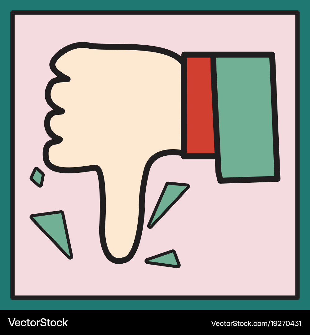 Unlike icon flat web pointer in eps 10 vector image