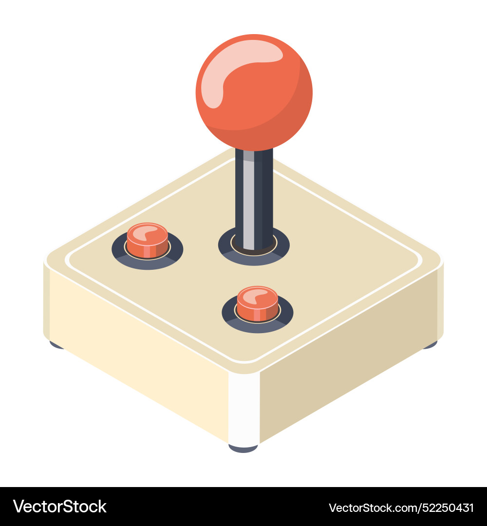 Vintage game console controller gamepad joystick Vector Image