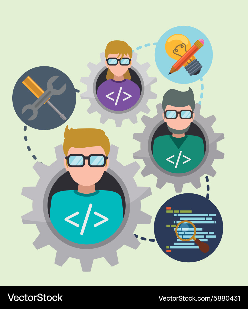Web developer design vector image