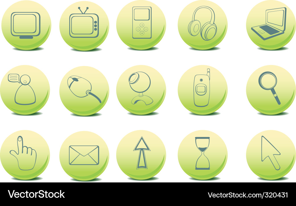 Website and internet icons Vector Image