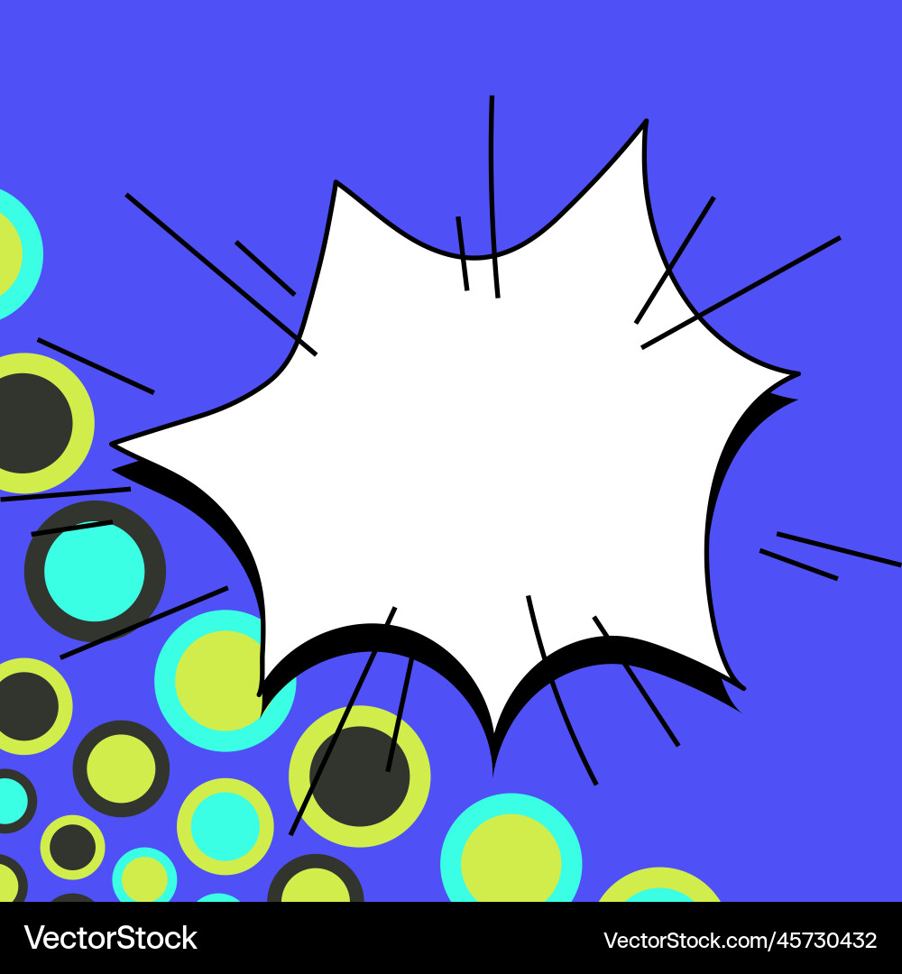 Blank speech bubble with copy space over color Blank speech bubble with copy space over color vector image