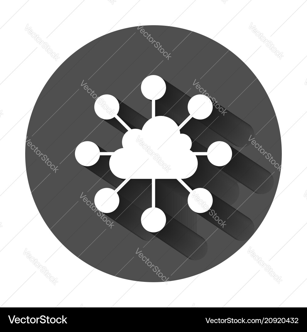 Cloud computing technology icon in flat style Cloud computing technology icon in flat style vector image