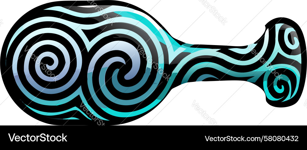 Dark Lab Swirl Flask Icon Vector Image