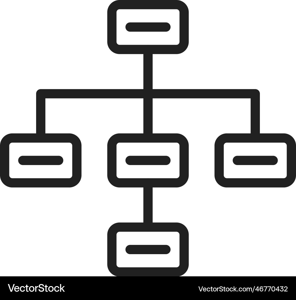 Draw hierarchy icon image suitable vector image