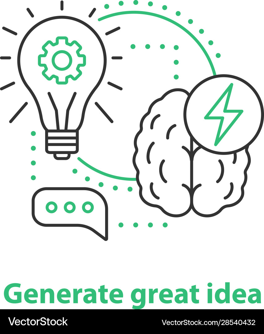 Generating idea concept icon Generating idea concept icon Vector Image