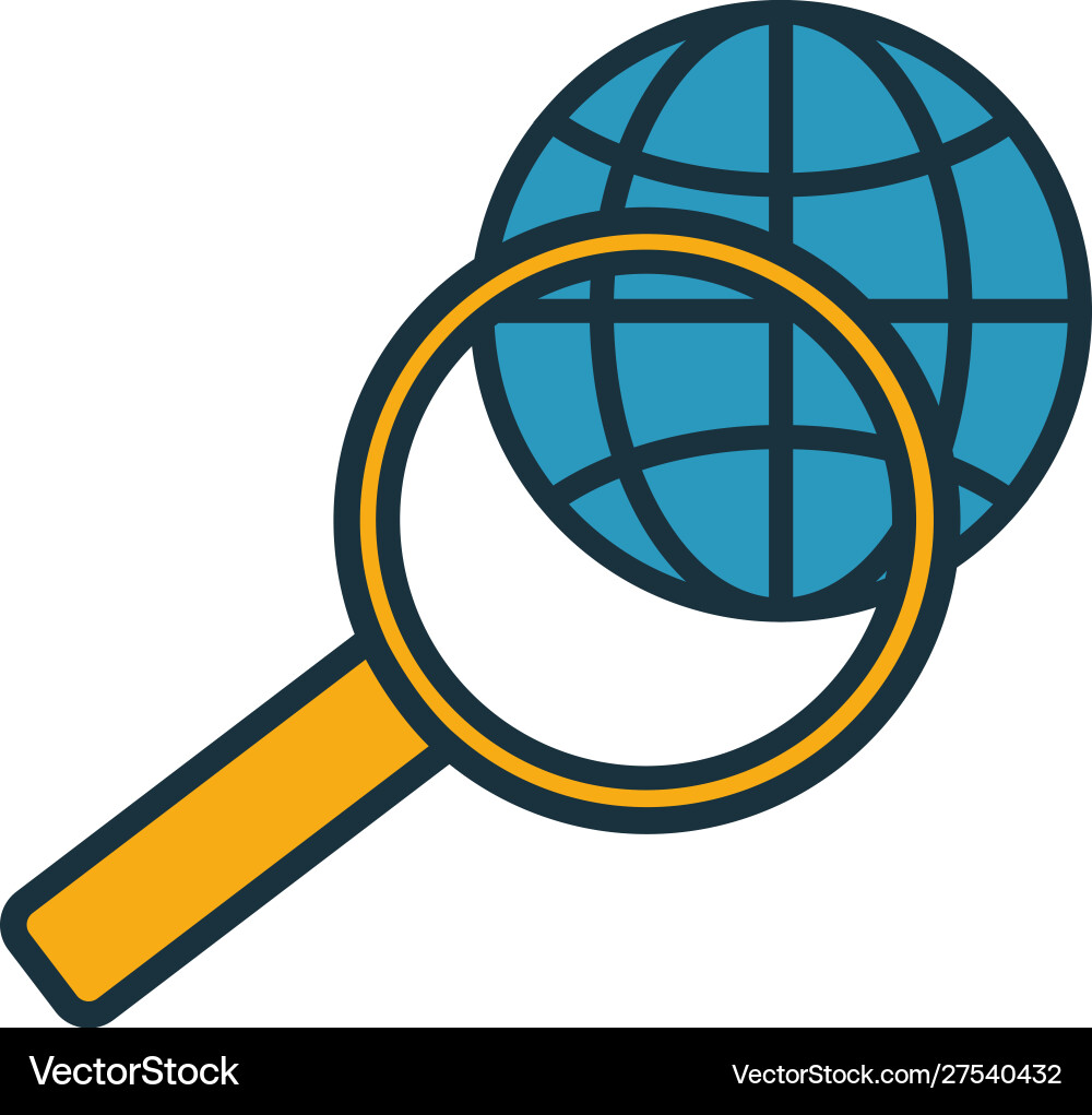 Global search icon set four elements in different Global search icon set four elements in different vector image