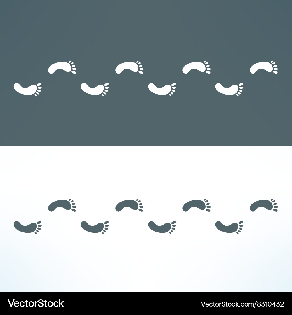 Man footsteps path footprint trail simple Vector Image