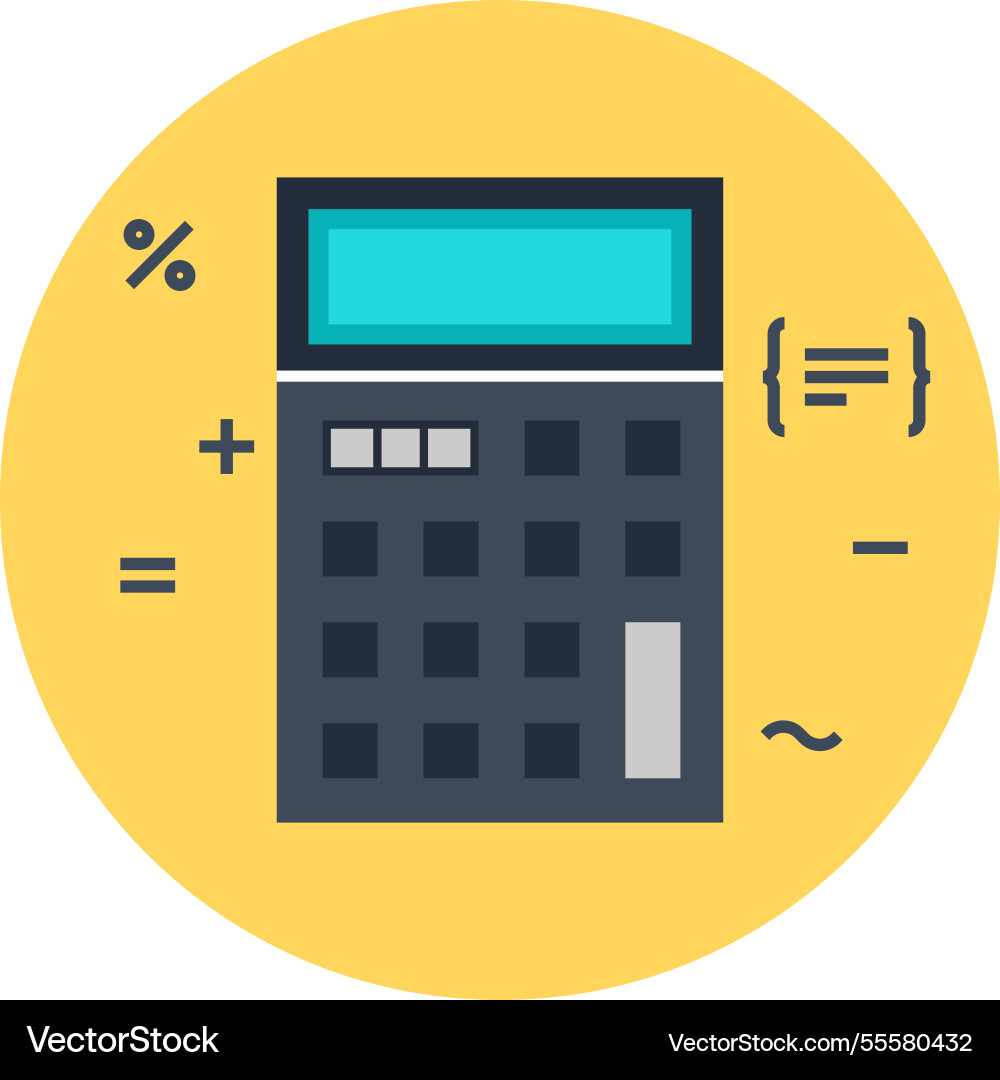 Mathematics flat web icon Vector Image