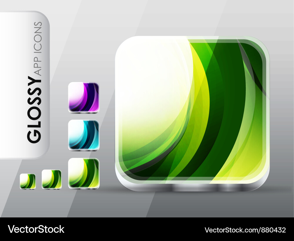 Modern App Icons Set Vector Image