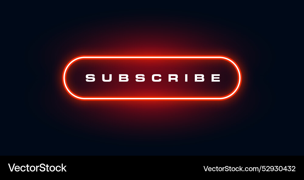 Neon style web subscribe button icon design vector image