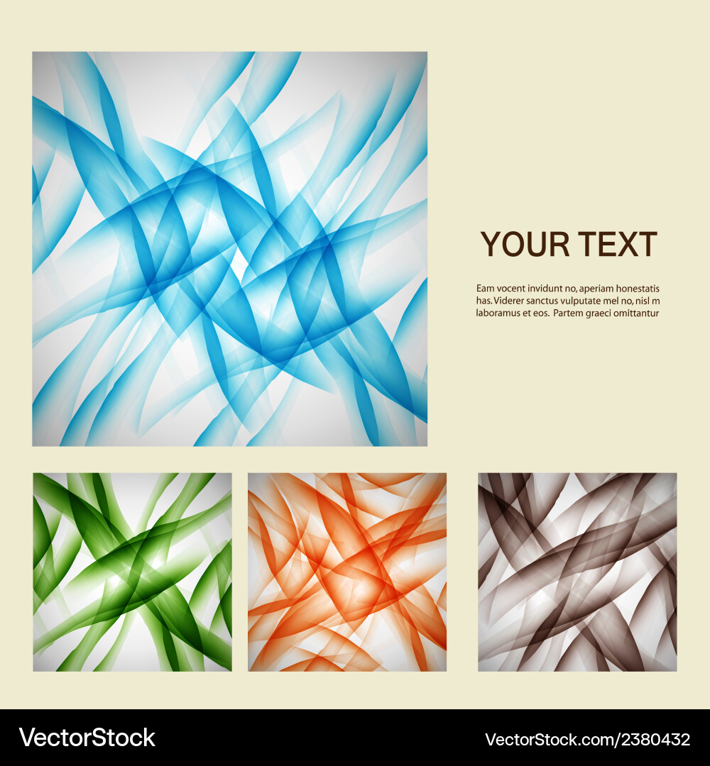 Set of abstract line background eps10 vector image
