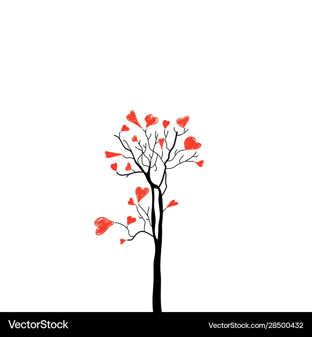 Tree heart abstraction4 Vector Image
