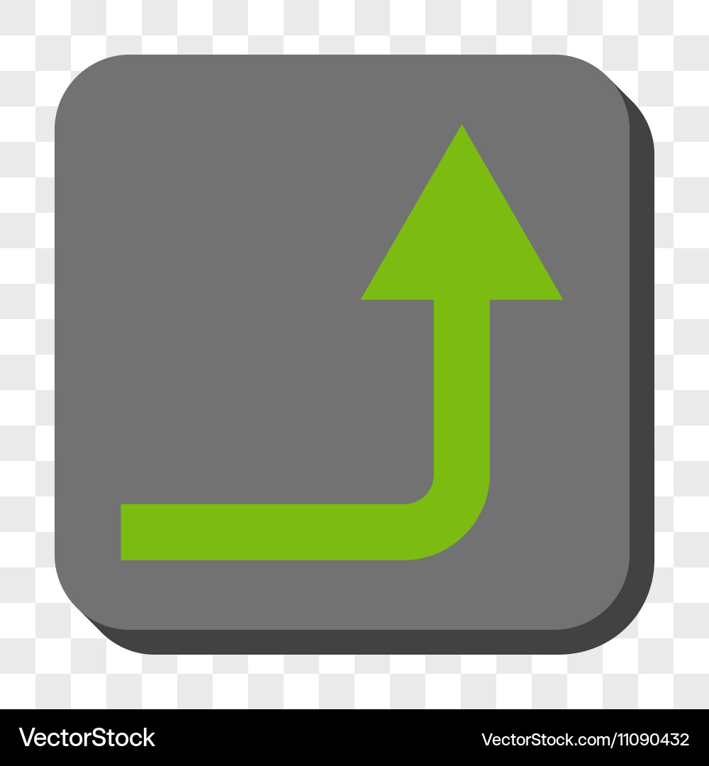 Turn forward rounded square button Vector Image