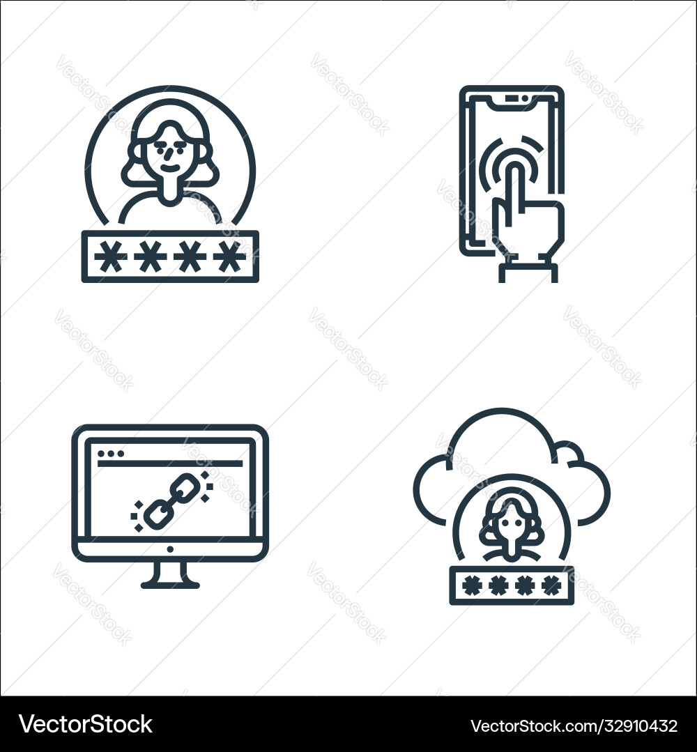 User experience line icons linear set quality User experience line icons linear set quality vector image