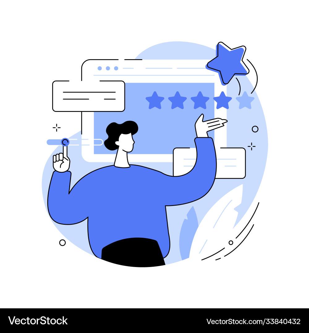User feedback and website rating abstract concept User feedback and website rating abstract concept vector image