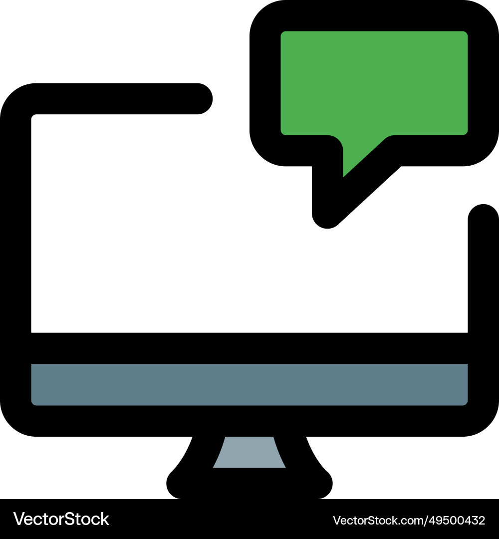 Using a desktop for communication vector image