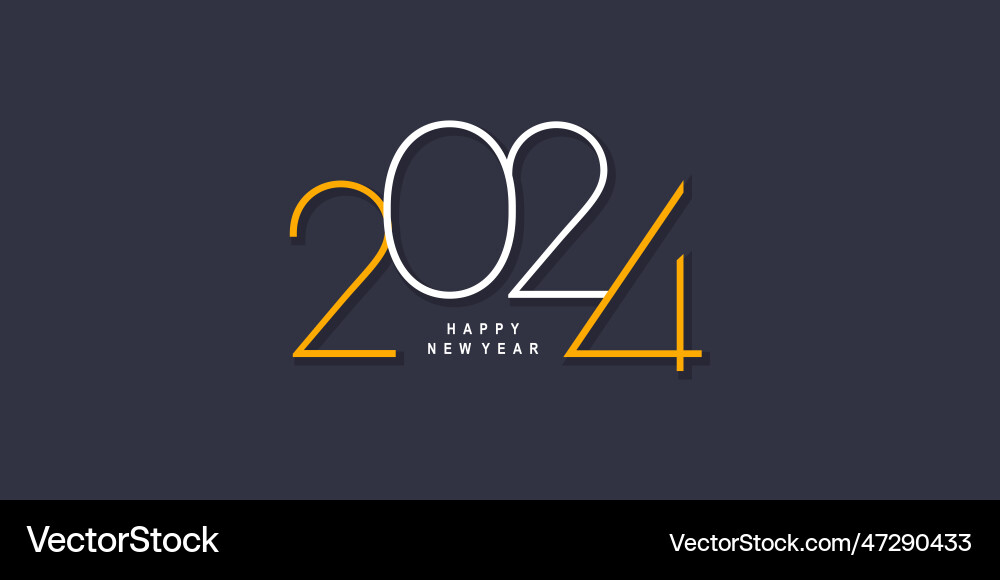 2024 logo design template with modern and unique 2024 logo design template with modern and unique Vector Image