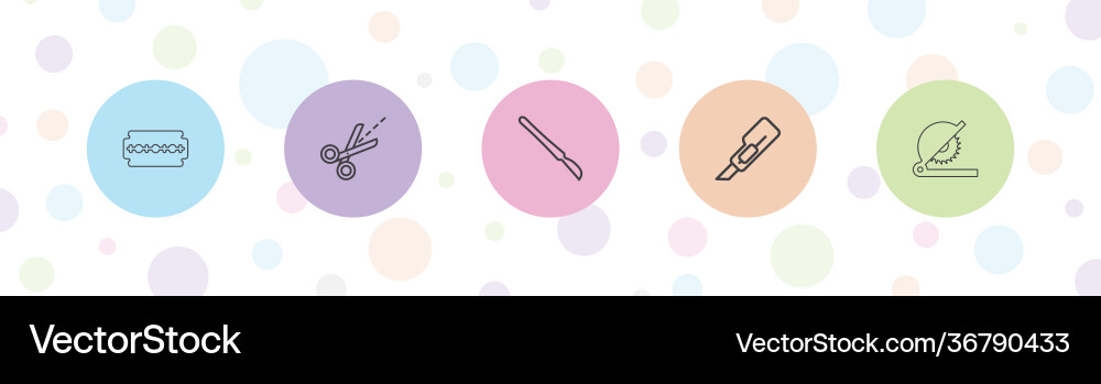 5 sharp icons vector image