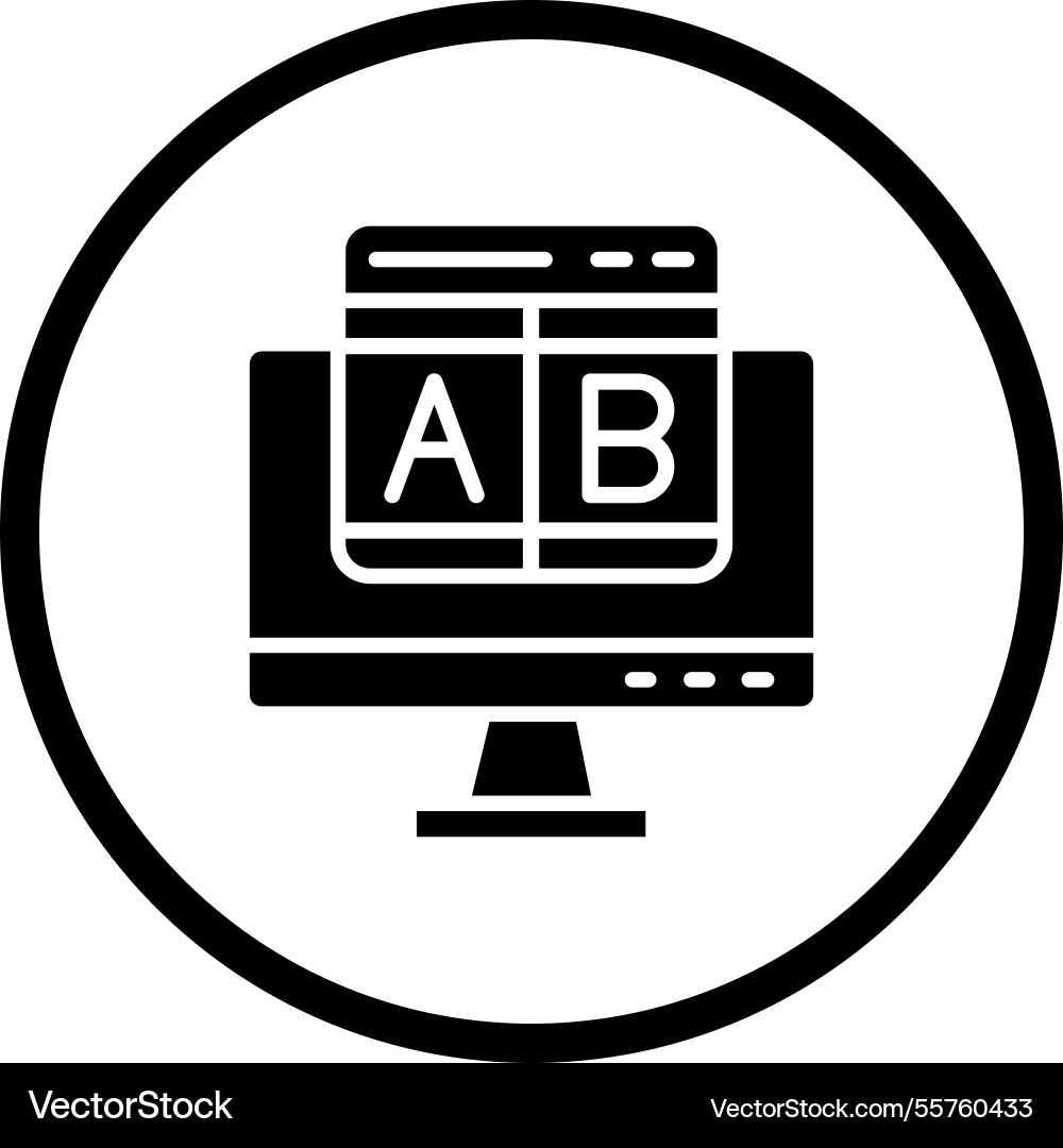Ab testing icon design Vector Image