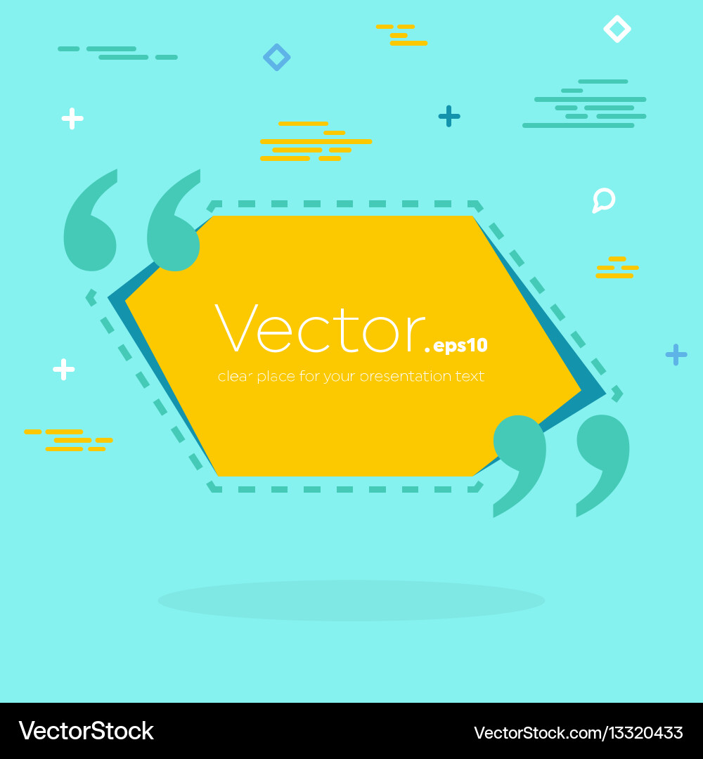 Abstract concept empty speech square quote Vector Image
