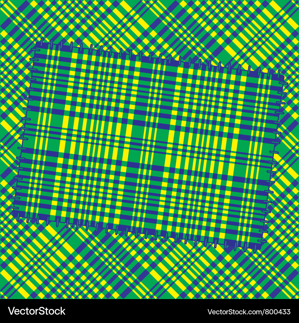 Abstract textile patch vector image