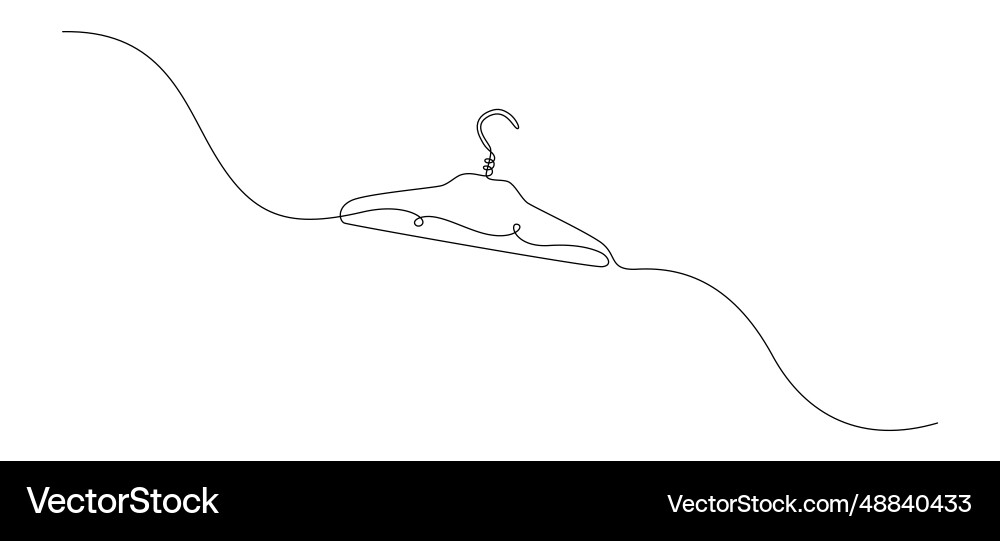 Eine kontinuierliche Zeichnung des Hanger Schild Konzept Eine kontinuierliche Zeichnung des Hanger Schild Konzept vektorbild