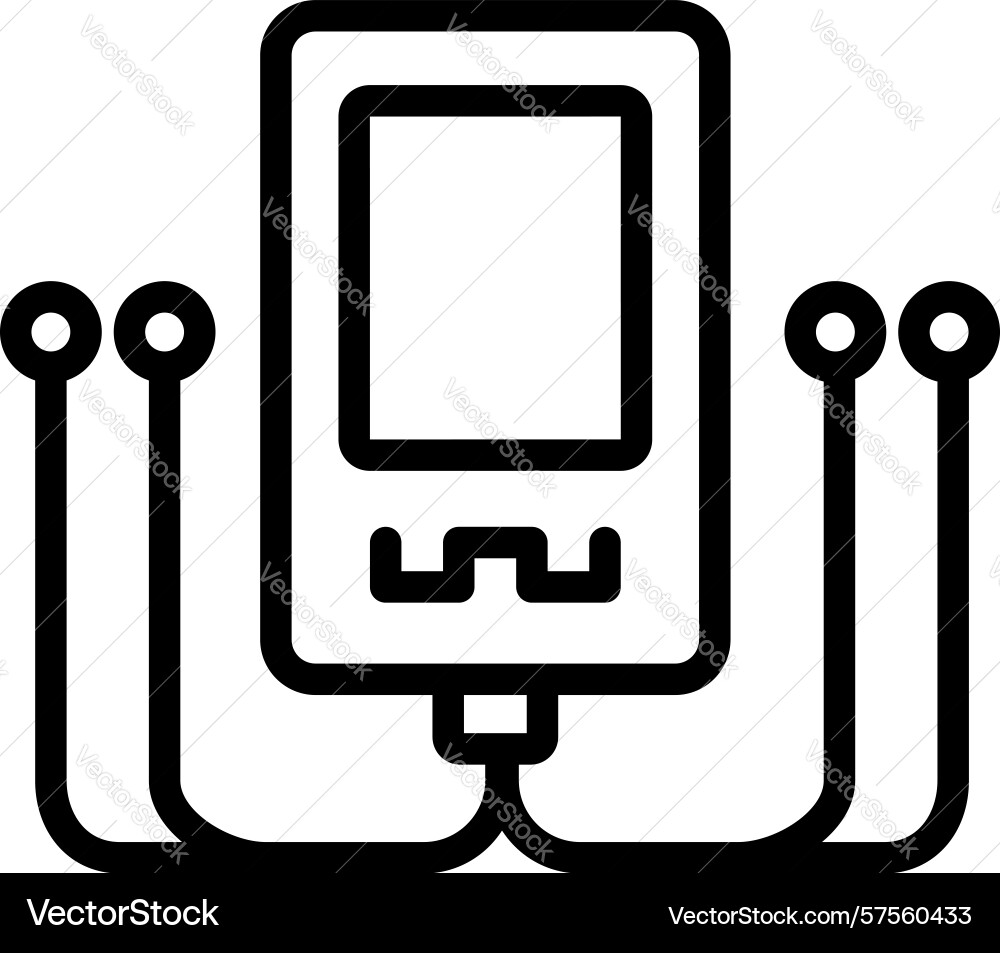 Holter monitoring system tracking cardio problem Holter monitoring system tracking cardio problem vector image