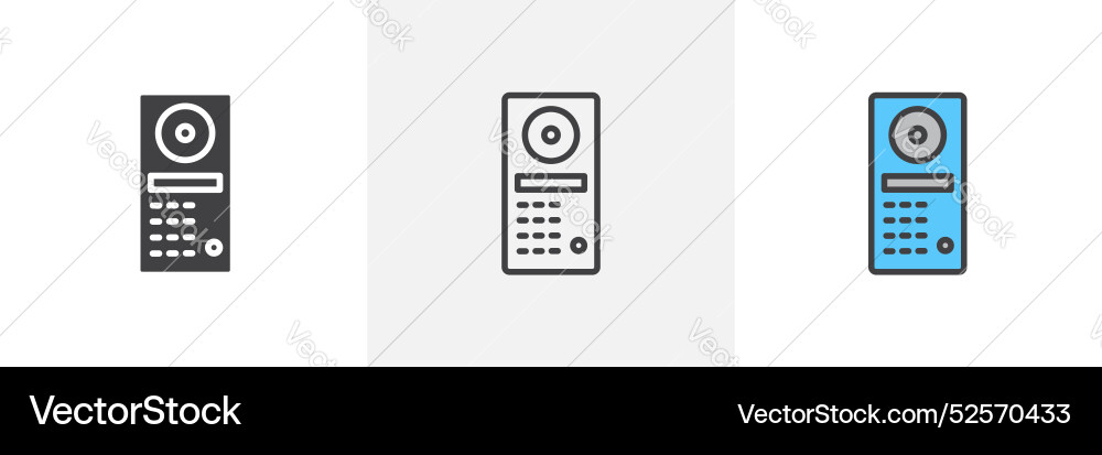 Intercom icon set on white background Intercom icon set on white background vector image