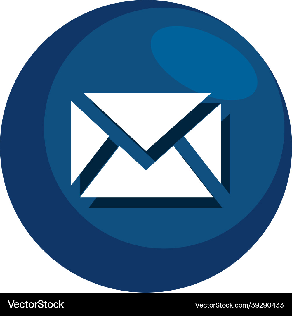 Isolated envelope button Vector Image