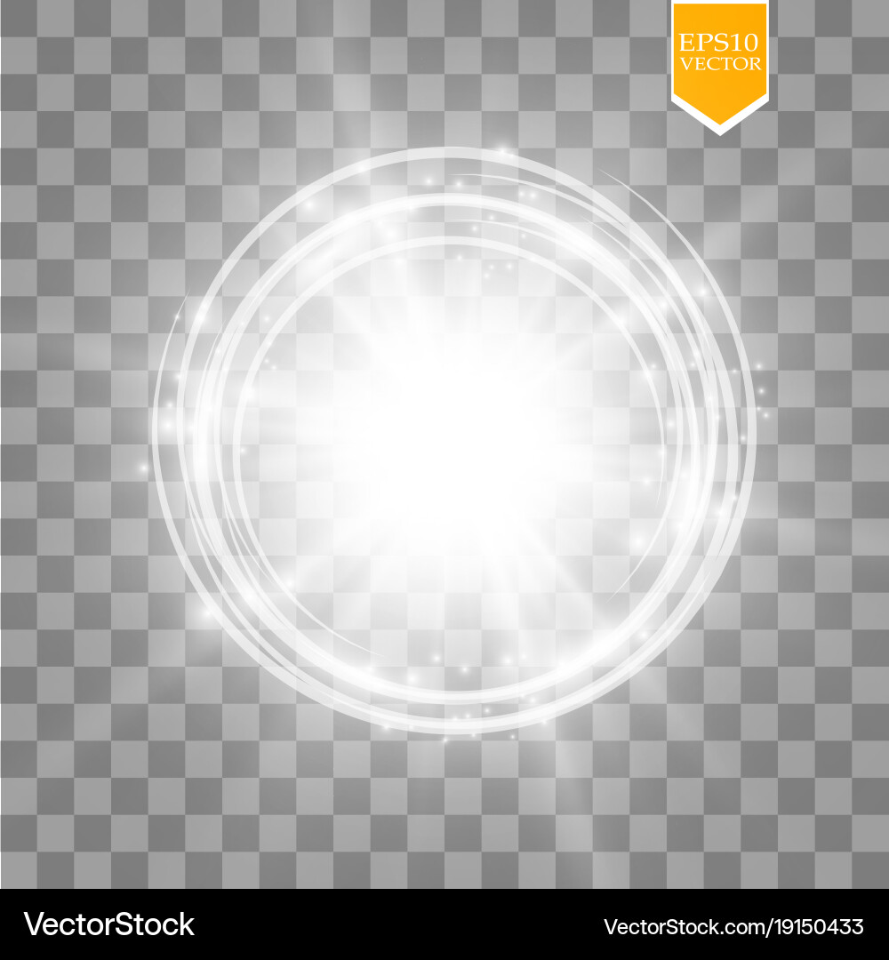 Light ring round shiny frame with lights Vector Image