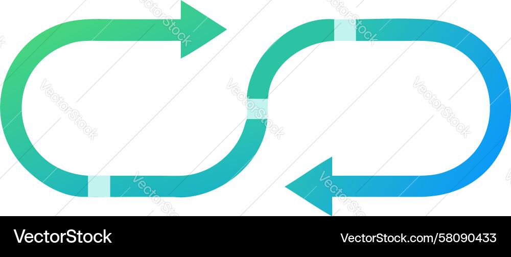 Loop Pfeile - Radsymbol Vektorbild