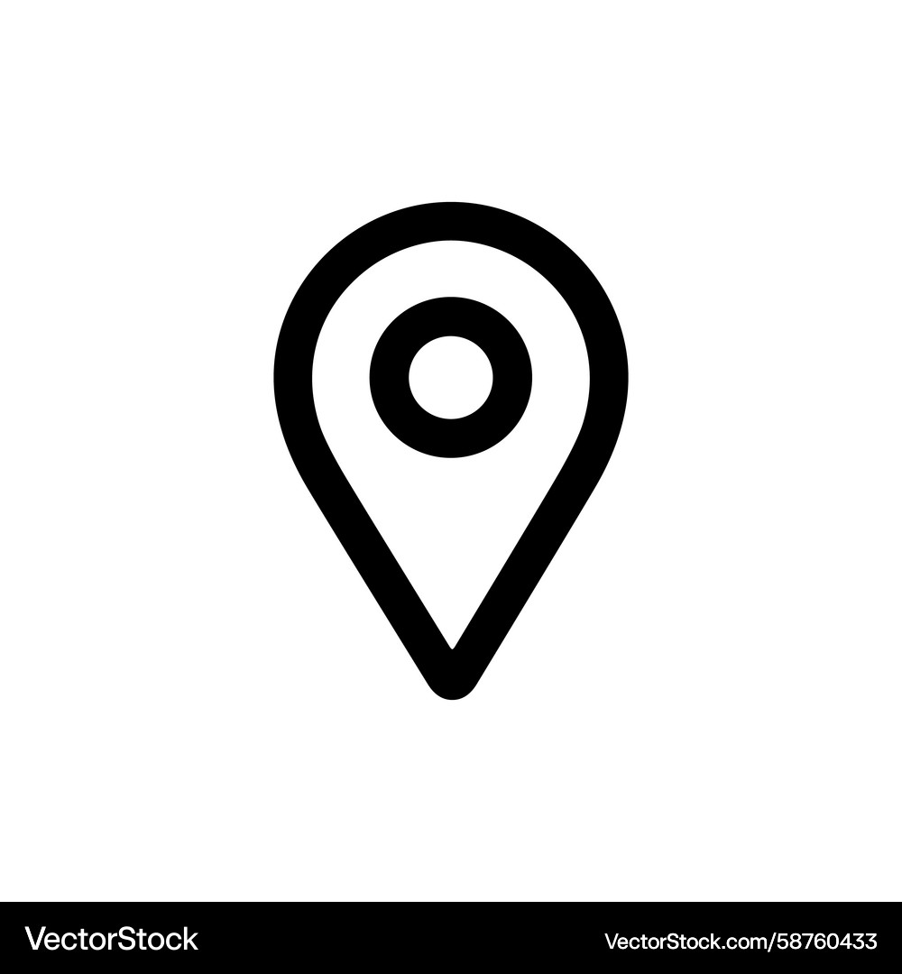 Minimalist Location Pointer Icon Vector Image