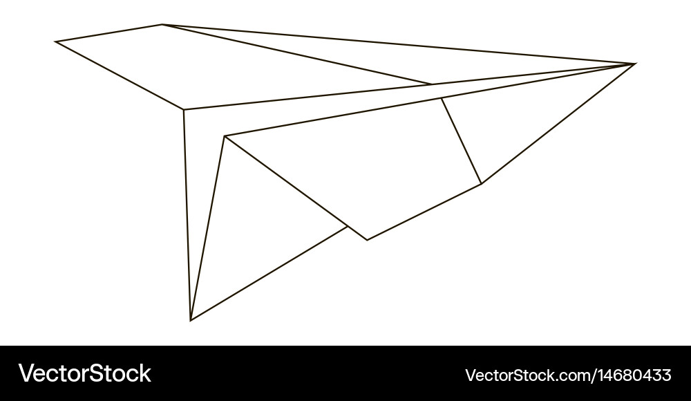 Paper plane is simple in execution vector image
