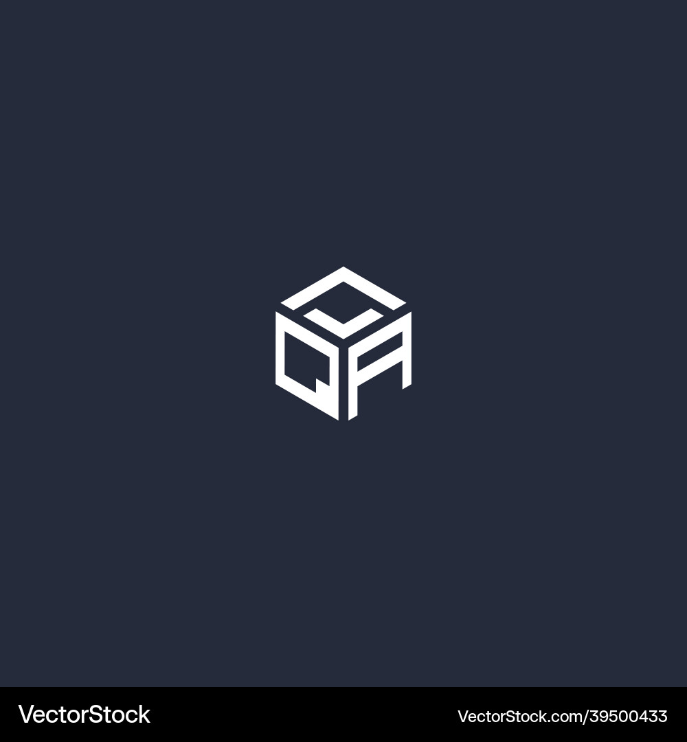 Qa initial hexagon logo design Vector Image