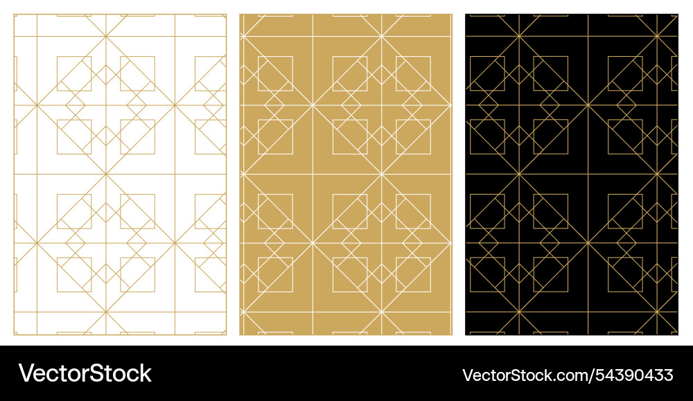 Set of patterns with crosses stripes lines Vector Image