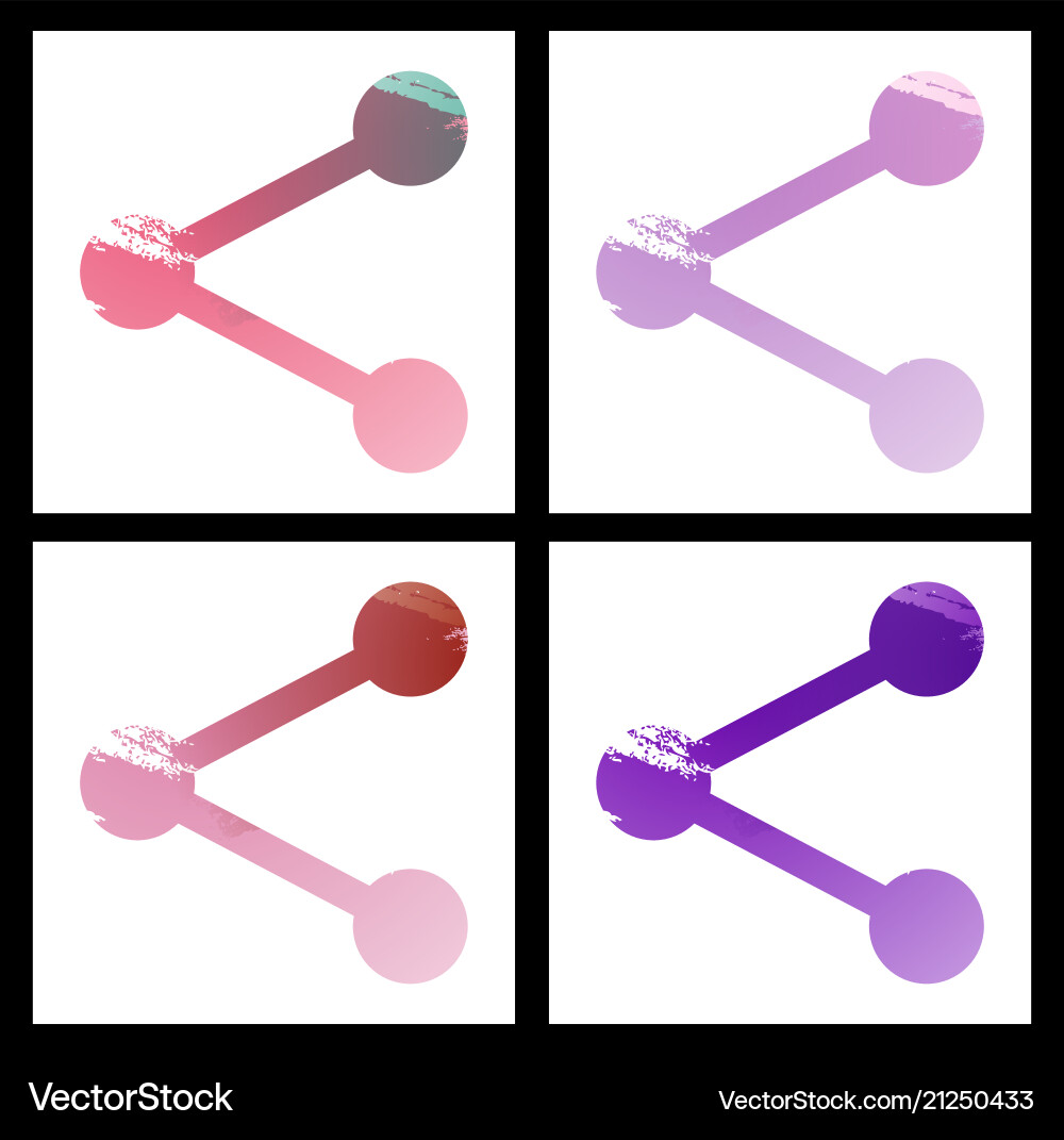 Set of social networking icons web design flat Set of social networking icons web design flat Vector Image