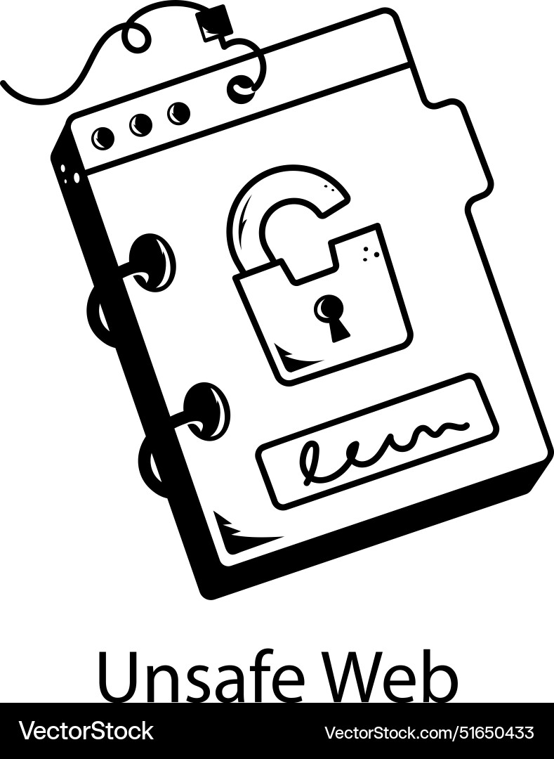 Unsafe web vector image
