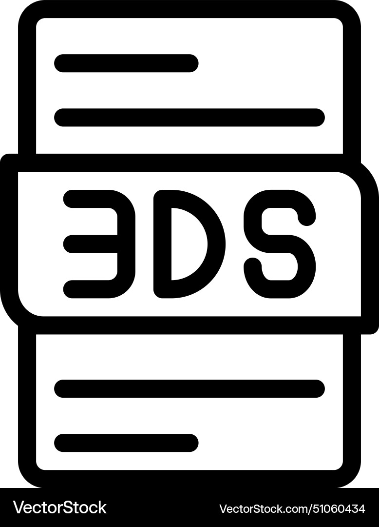 3ds file type icons document format design 3ds file type icons document format design Vector Image