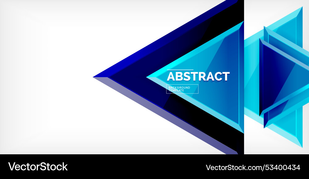 Abstract background - glossy triangles Vector Image