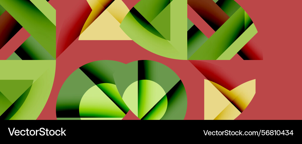 Abstract geometric shapes overlap creating vector image
