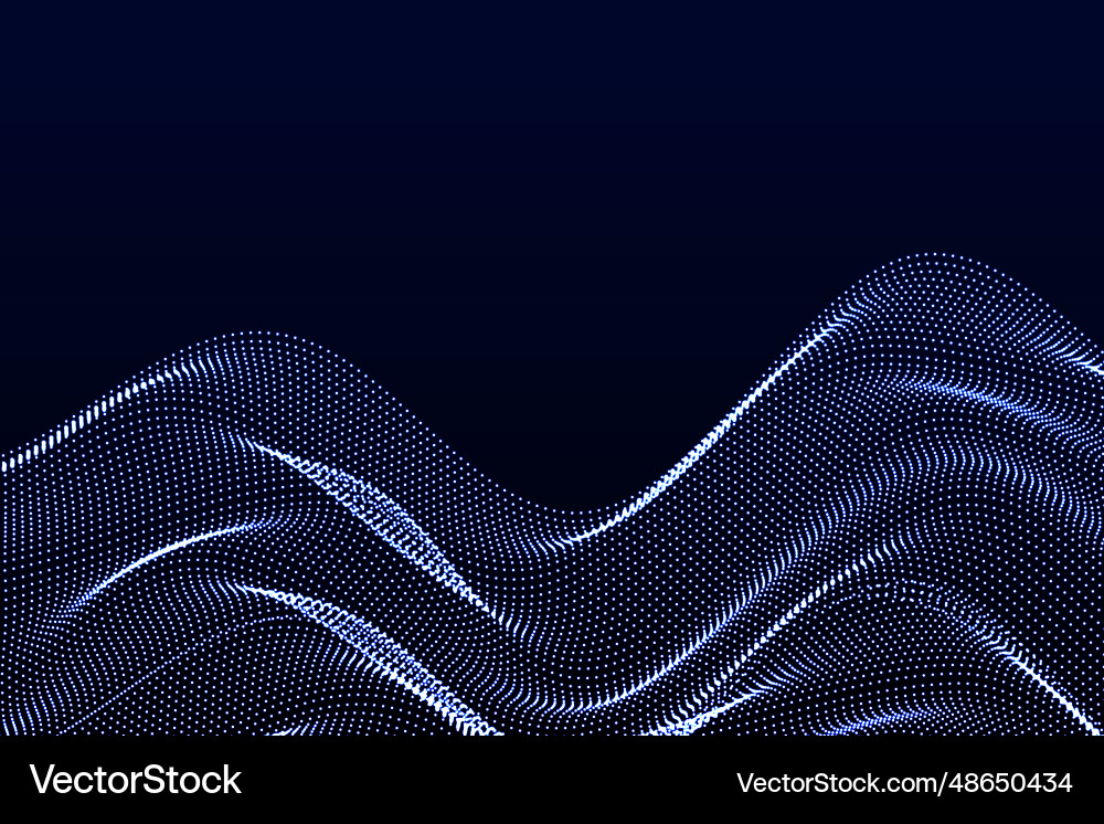 Abstract particle waving technology Abstract particle waving technology vector image