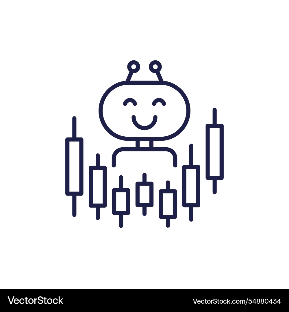 Automated Trading Bot Icon vector image