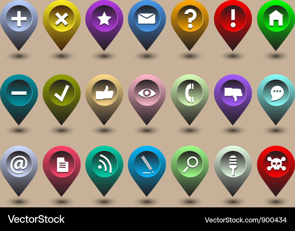 Collection different web icons vector image